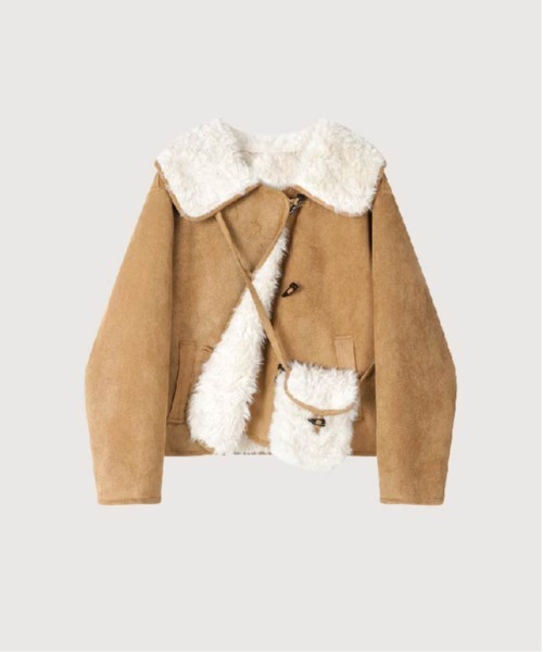 LA POMME petit（ラポミ・プチ） ムートンコート ボアコート Sailor