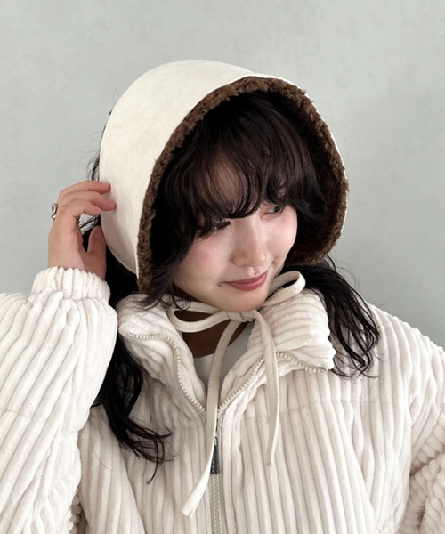 CLEA 耳当て イヤーマフ ボアスエード紐付きイヤーマフ/耳当て