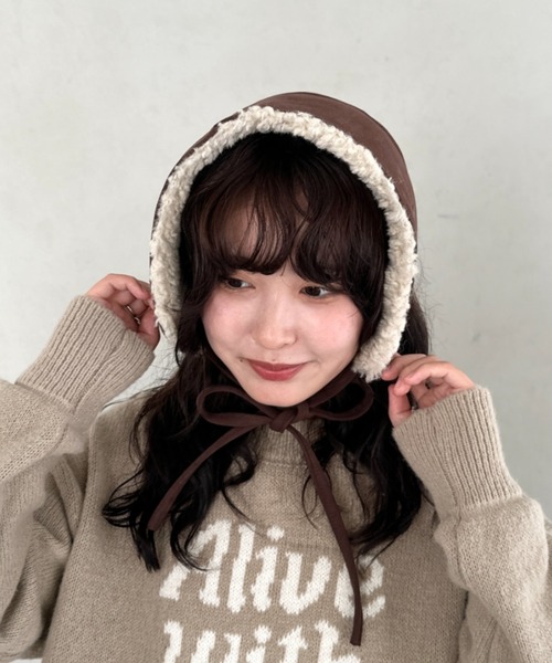CLEA 耳当て イヤーマフ ボアスエード紐付きイヤーマフ/耳当て CLEA 耳当て イヤーマフ ボアスエード紐付きイヤーマフ/耳当て