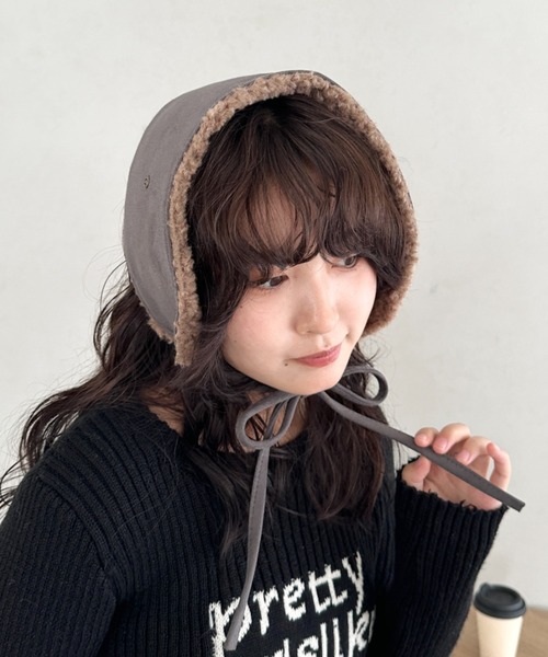 CLEA 耳当て イヤーマフ ボアスエード紐付きイヤーマフ/耳当て