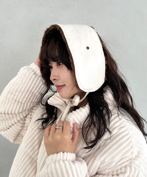 CLEA 耳当て イヤーマフ ボアスエード紐付きイヤーマフ/耳当て