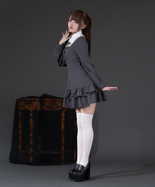 Pal elfy パルエルフィー クラシカルシャツレイヤードワンピース Pal elfy ワンピース クラシカルシャツレイヤードワンピース