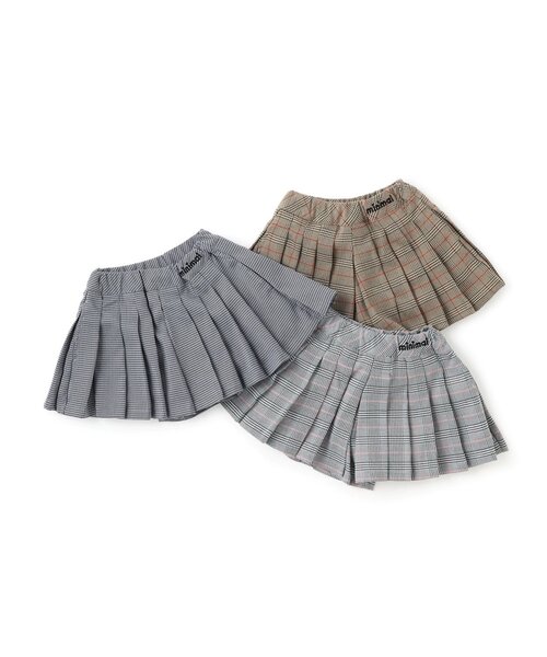 minimal（ミニマル） スカート グレンチェック プリーツキュロット
