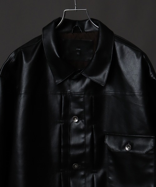 ブルゾン アウター 1ST型アーティフィシャルレザージャケット メンズ