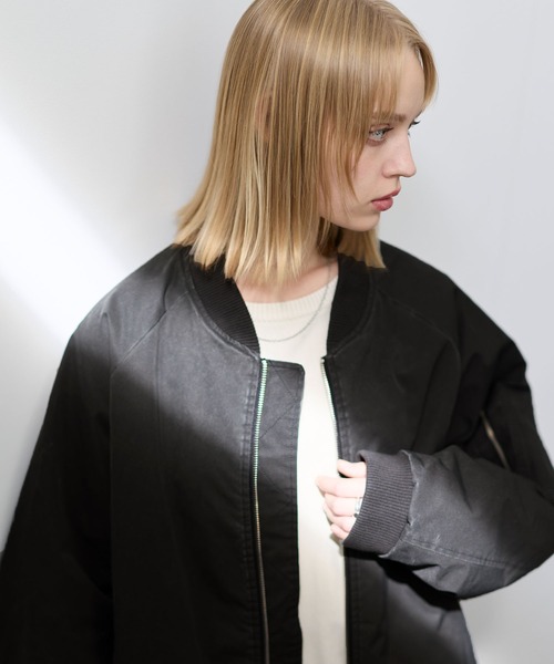 ASTRONOMY ma1 ma-1 ヴィンテージ加工ビッグMA-1ボンバージャケット