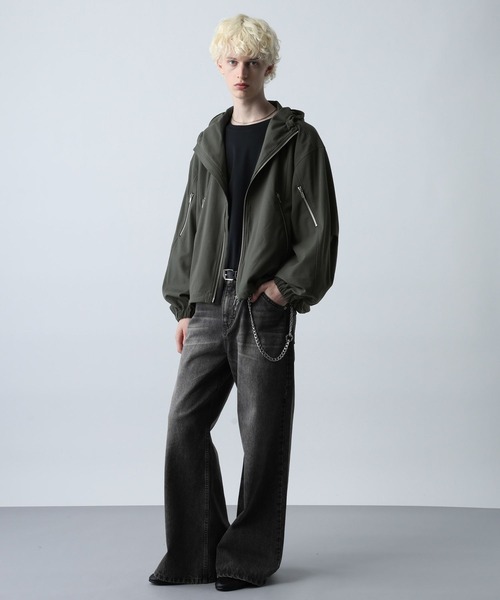 HARE オーバーサイズジップアップジャケット HARE（ハレ） ブルゾン アウター 「SET UP対応」オーバーZIPフード