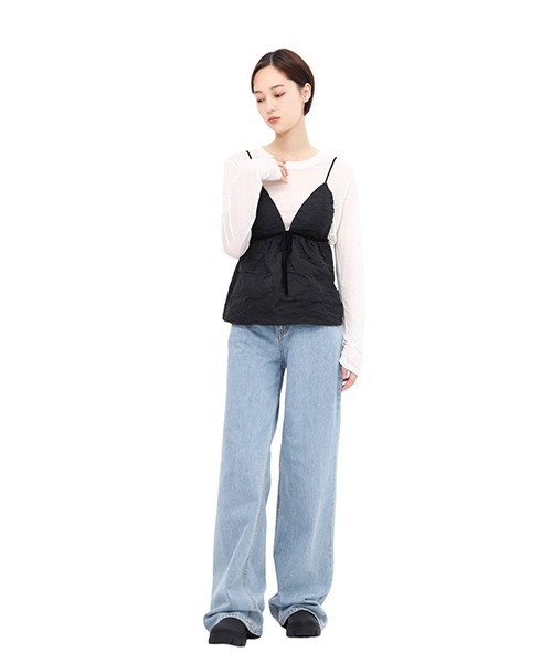 トップス GANNI Botanical Jacquard Strap Top GANNI（ガニー） GANNI / ガニー：「レディース」Botanical Jacquard