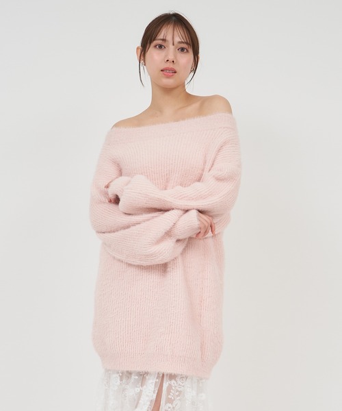 「ROYAL PARTY」 ニットワンピース FREE オフホワイト レディース_画像2