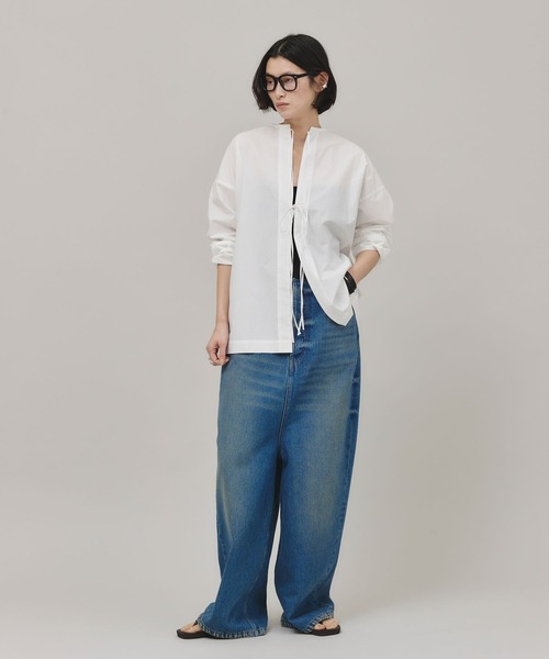 Curensology（カレンソロジー） 長袖ブラウス FREE ネイビー