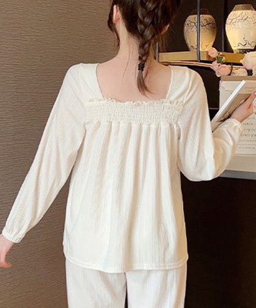 DAY CLOSET パジャマ ルームウェア 「セットアップ」上品フリルで乙女