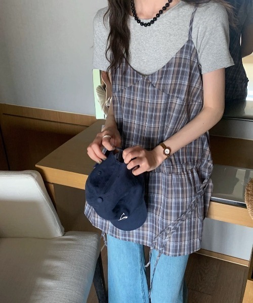 「almo」 「Lampoon」キャミソールワンピース FREE カーキ レディース_画像7