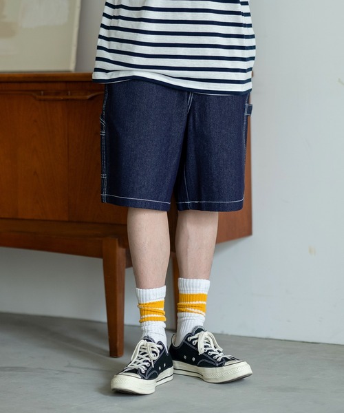 「improves」 「GOJEANS」デニムハーフパンツ MEDIUM ブルー メンズ_画像2