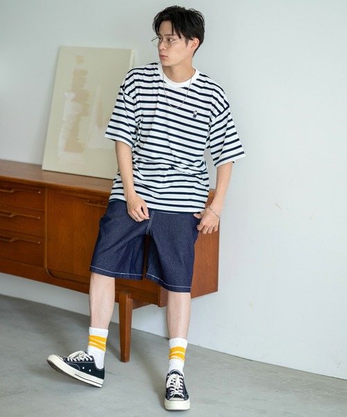 「improves」 「GOJEANS」デニムハーフパンツ MEDIUM ブルー メンズ_画像4