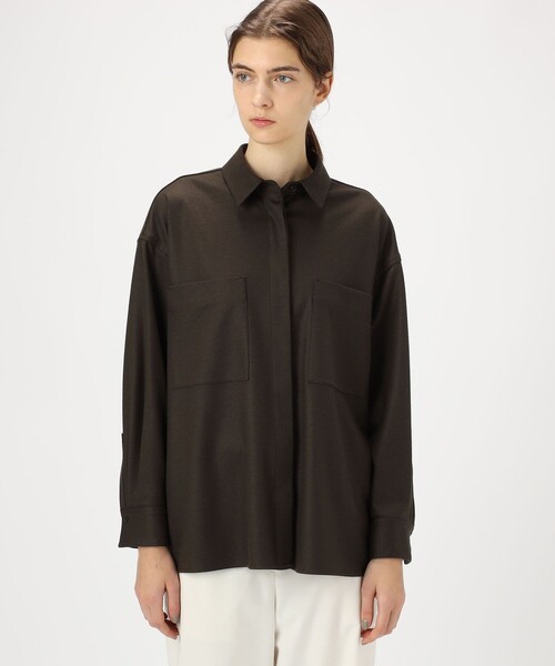 Ballsey（ボールジィ） ブラウス シャツ ウールスムース ビッグシャツ