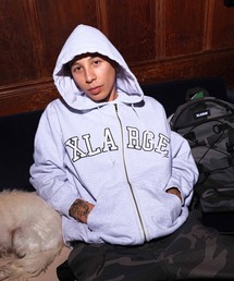 XLARGE（エクストラ ラージ） パーカー PERFORATED LEATHER LOGO ZIP