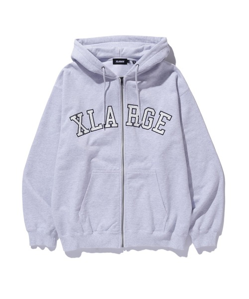 XLARGE（エクストラ ラージ） パーカー PERFORATED LEATHER LOGO ZIP