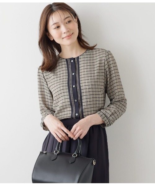 洗える】シアーマットクロス ロング シャツ / 23区 L | ファッション