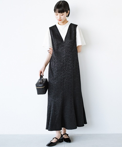 「haco!」 ドッキングワンピース LARGE ブラック系その他 レディース_画像6