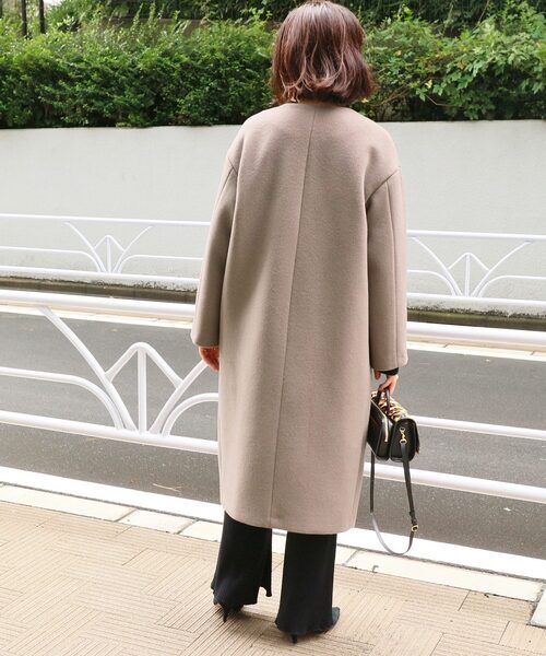 IENA（イエナ） ノーカラーコート 36 グレー レディース : ZOZOTOWN
