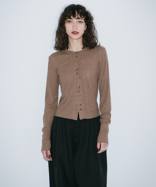 「HANNE」 カーディガン FREE ネイビー レディース_画像2