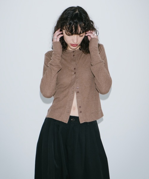 「HANNE」 カーディガン FREE ネイビー レディース_画像4