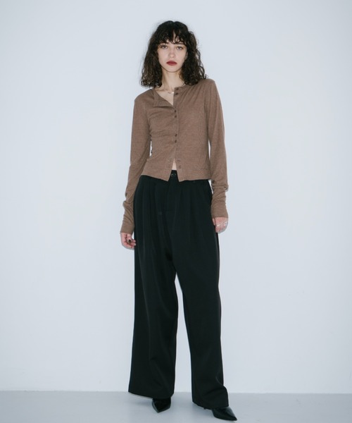 「HANNE」 カーディガン FREE ネイビー レディース_画像5