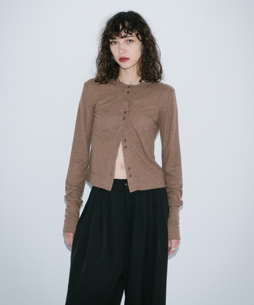 「HANNE」 カーディガン FREE ネイビー レディース_画像8