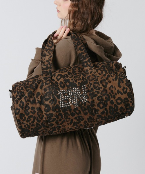 BadBlue トートバッグ ブラウンドット 人気 BENUA トートバッグ Studded duffel bag/スタッズダッフルバッグ