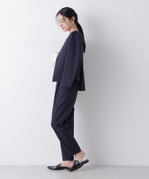 ナノユニバース　ノーカラージャケット　パンツ　セットアップ NANO universe（ナノ・ユニバース） ジャケット ノーカラージャケット