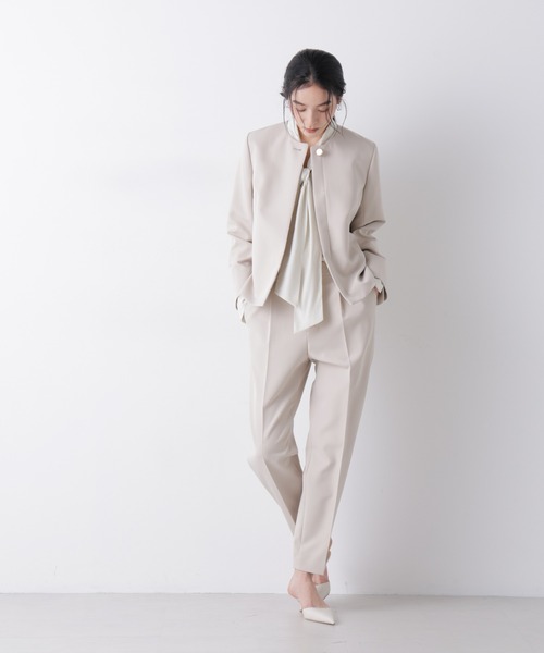 ナノユニバース　ノーカラージャケット　パンツ　セットアップ NANO universe（ナノ・ユニバース） ジャケット ノーカラージャケット