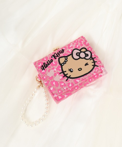 sanrio（サンリオ） 財布 日焼けキティグリッターヒョウ柄口金ミニ財布