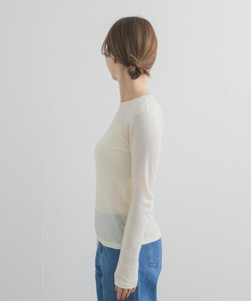 J1696 LORELLA SGARBI リネン混 Tシャツ イタリア製 L URBAN RESEARCH DOORS（アーバンリサーチドアーズ） tシャツ リネン混