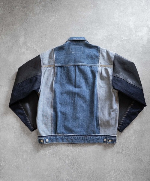 ブルゾン アウター CENTER SEAM JKT×LEATHER メンズ レディースの画像