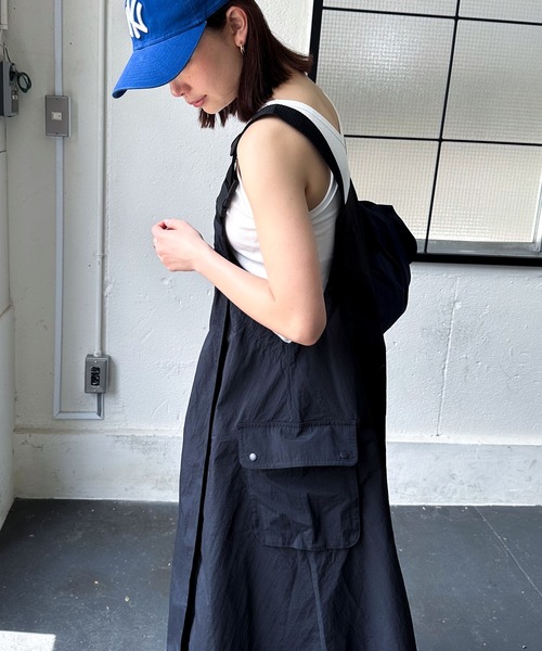 「ANME」 サロペットスカート L チャコールグレー レディース_画像5