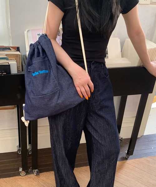 Port ポート デイバック リュック ワンポイント ロゴ デニム ナップサック レディース ZOZOTOWN Yahoo 店 - 通販 - Yahoo ショッピング