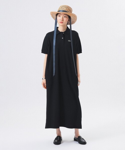 ビームス別注ラコステポロワンピース　ブラック　38 LACOSTE（ラコステ） ワンピース 「別注」LACOSTE / ポロ ワンピース