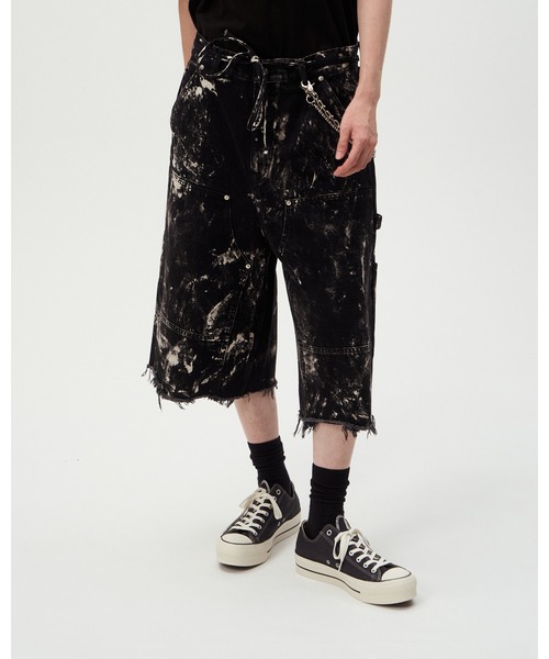 DISCOVERED（ディスカバード） ジーンズ BLEACH HAKAMA SHORTS メンズ