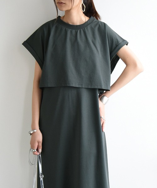 「and it_」 コンビワンピース M ミント レディース_画像6