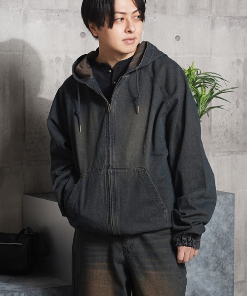 ジャケット・アウター EG - CardiganJKT - 12oz Denim L デニムジャケット gジャン 「セットアップ可能」12oz デニム ジップ