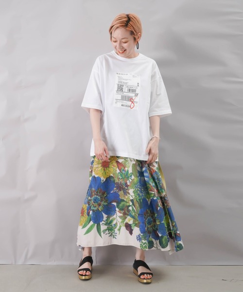 「blanc basque」 半袖Tシャツ FREE ベージュ レディース_画像4