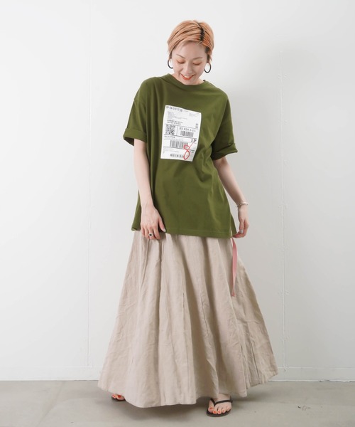 「blanc basque」 半袖Tシャツ FREE ベージュ レディース_画像6
