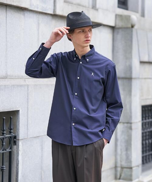 L*3様 Joker Brand タッチダウンフットボールシャツ ネイビー TAKEO KIKUCHI（タケオキクチ） シャツ 「BOWLER HAT LABEL」ボーラー