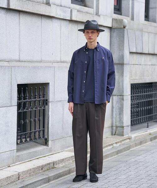 L*3様 Joker Brand タッチダウンフットボールシャツ ネイビー TAKEO KIKUCHI（タケオキクチ） シャツ 「BOWLER HAT LABEL」ボーラー