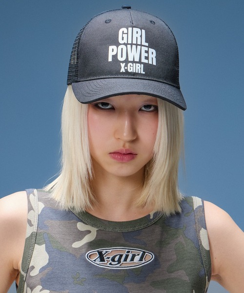 X-girl（エックスガール） タンクトップ ノースリーブ HOLLOW OUT OVAL