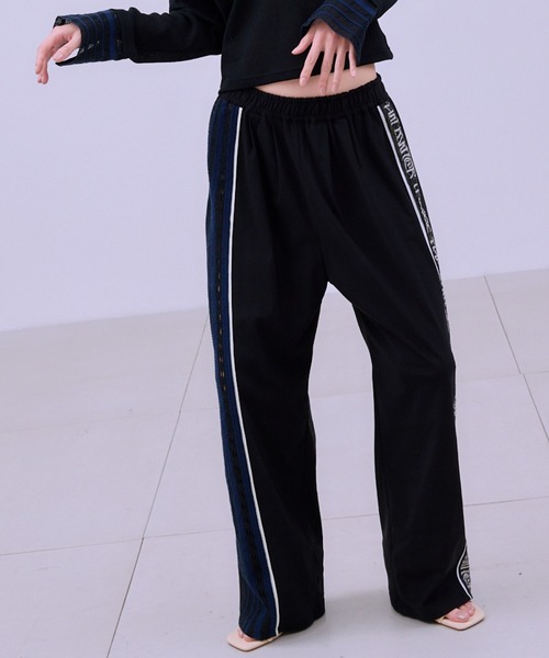 ワイドパンツ スウェットパンツ ジャージ TORCHON LACE SWITCHING PANTS / トーション レース スイッチング パンツの画像