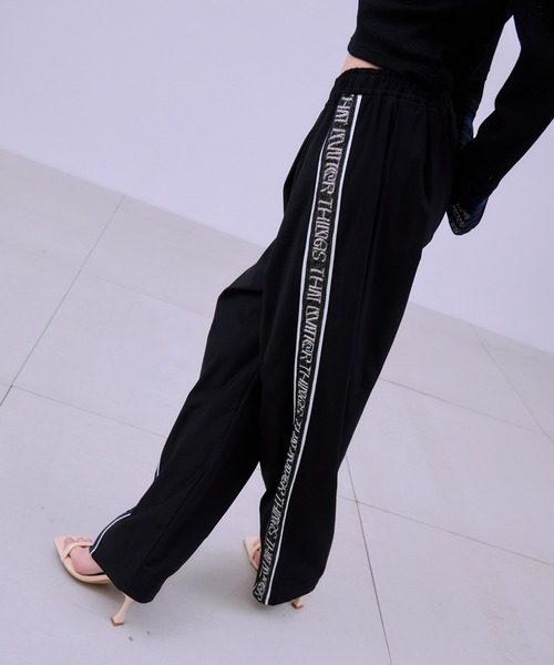 ワイドパンツ スウェットパンツ ジャージ TORCHON LACE SWITCHING PANTS / トーション レース スイッチング パンツの画像
