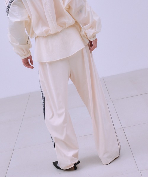 ワイドパンツ スウェットパンツ ジャージ TORCHON LACE SWITCHING PANTS / トーション レース スイッチング パンツの画像