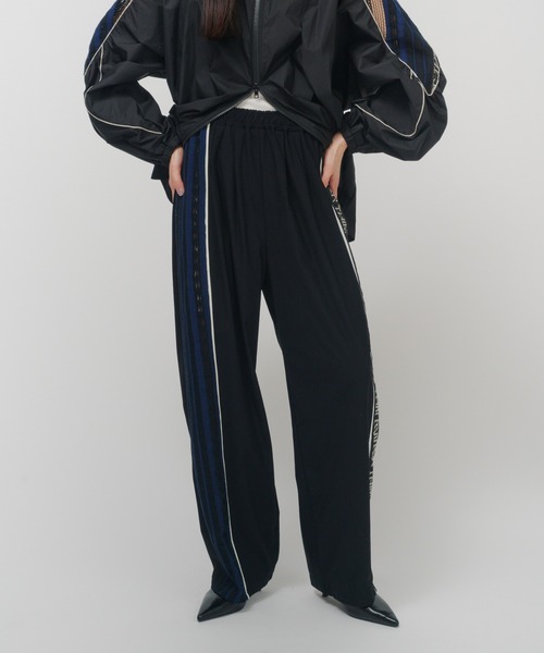 ワイドパンツ スウェットパンツ ジャージ TORCHON LACE SWITCHING PANTS / トーション レース スイッチング パンツの画像