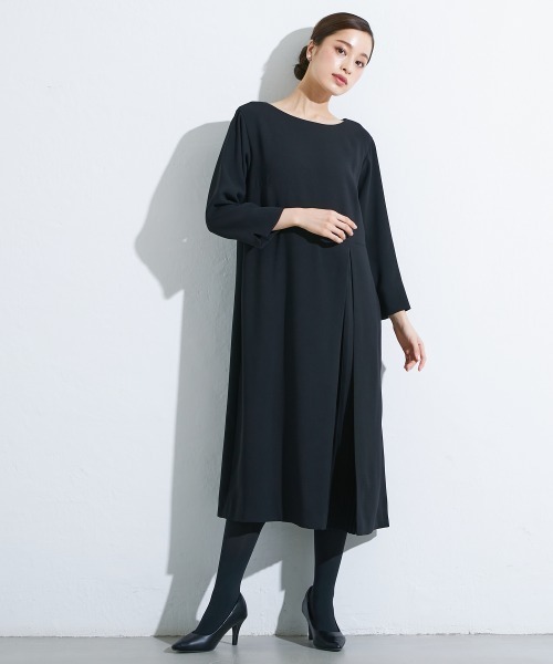 「Callarus」 長袖ワンピース L ブラック レディースの画像