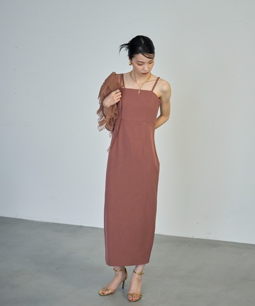 「Trish」 コンビワンピース MEDIUM オレンジ レディースの画像